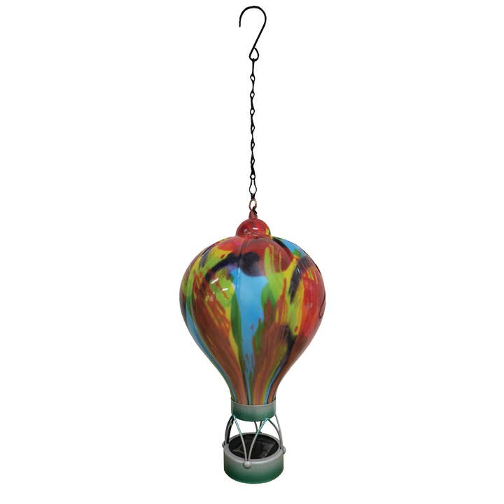 Continental Art Center - Wholesale Outdoor Ornament/Decor - Solar Hanging Colorful Acrylic Balloon-Blue/Orange
