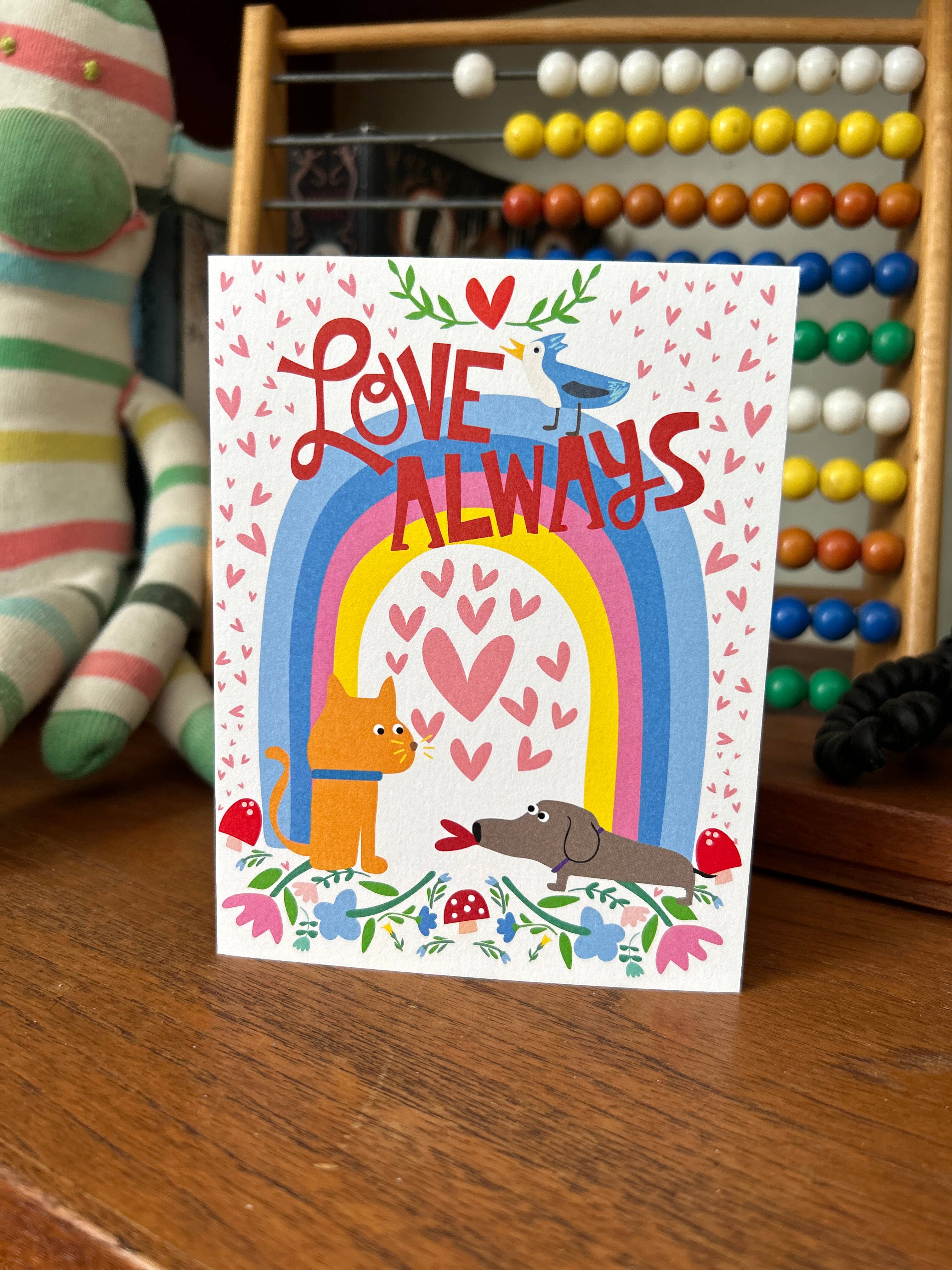 Happy Just Happy - Venta al por mayor Tarjetas de amor - Tarjeta de felicitación para perros y gatos Love Always Love & Friendship1