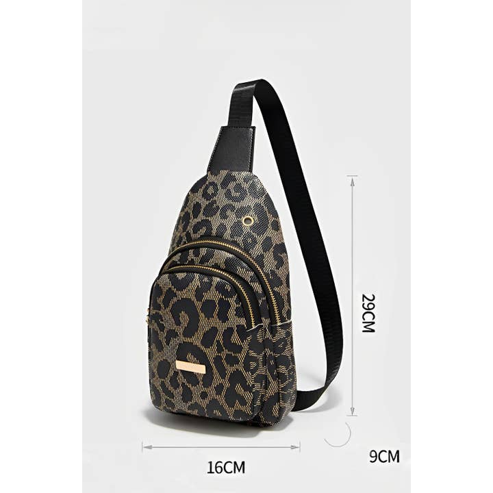 Leopard Print PU Sling Bag for wholesale on Faire