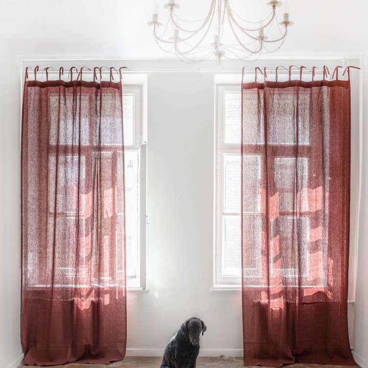 AmourLinen - Wholesale Curtain - Tie top linen curtain7