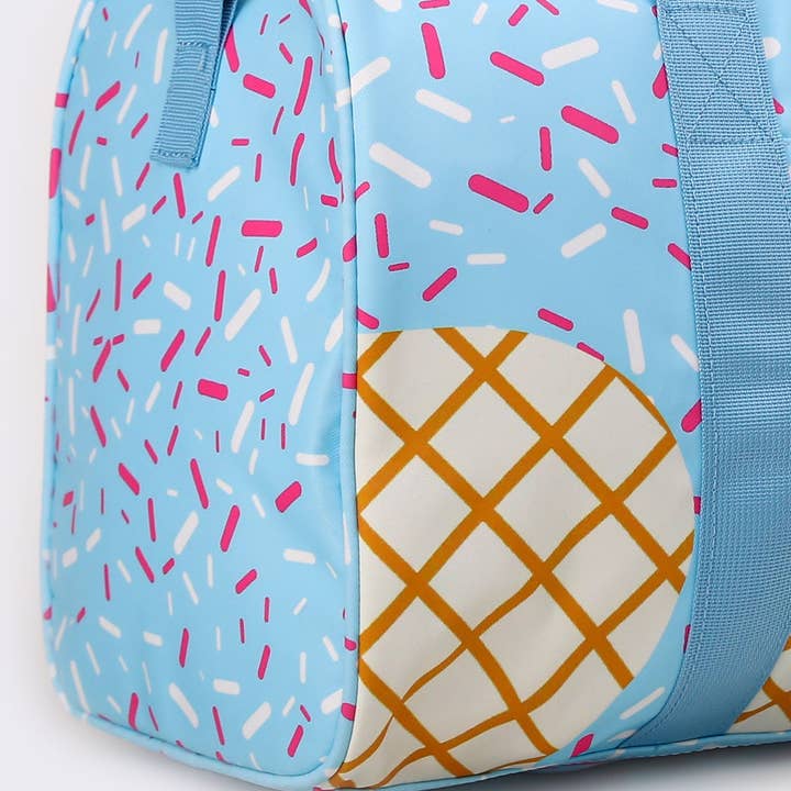 sassy kids palace - Wholesale Weekender Bag - Kids - Ice Cream Pattern Canvas Duffle Bag