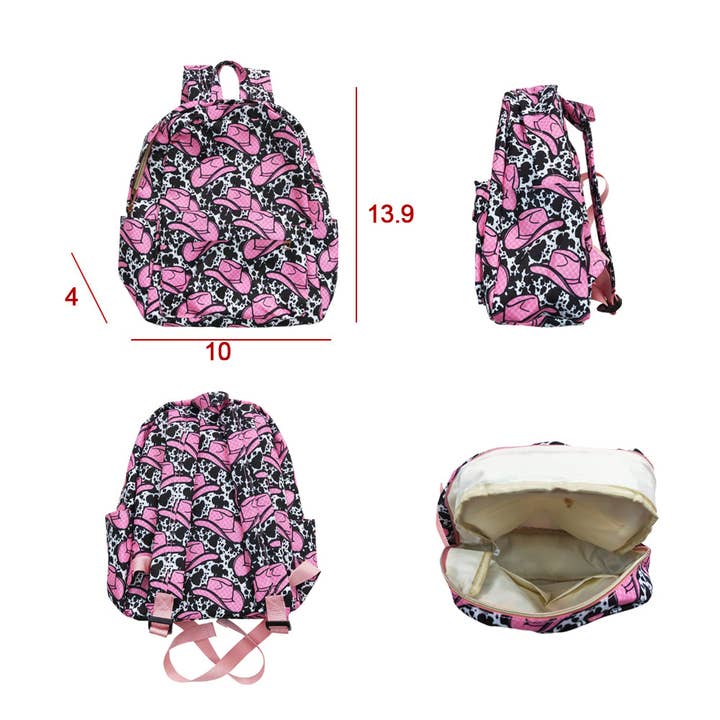 Aier Wholesale - Wholesale Backpack – Child - Baby Kids Children Western Hats Cow Prints Back Bags1