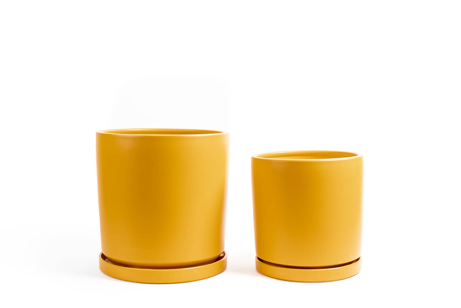 Momma Pots - Vente Pot - Pots cylindriques de 10,5 pouces (1 pièce) et 12,5 pouces (1 pièce) avec soucoupes à eau4