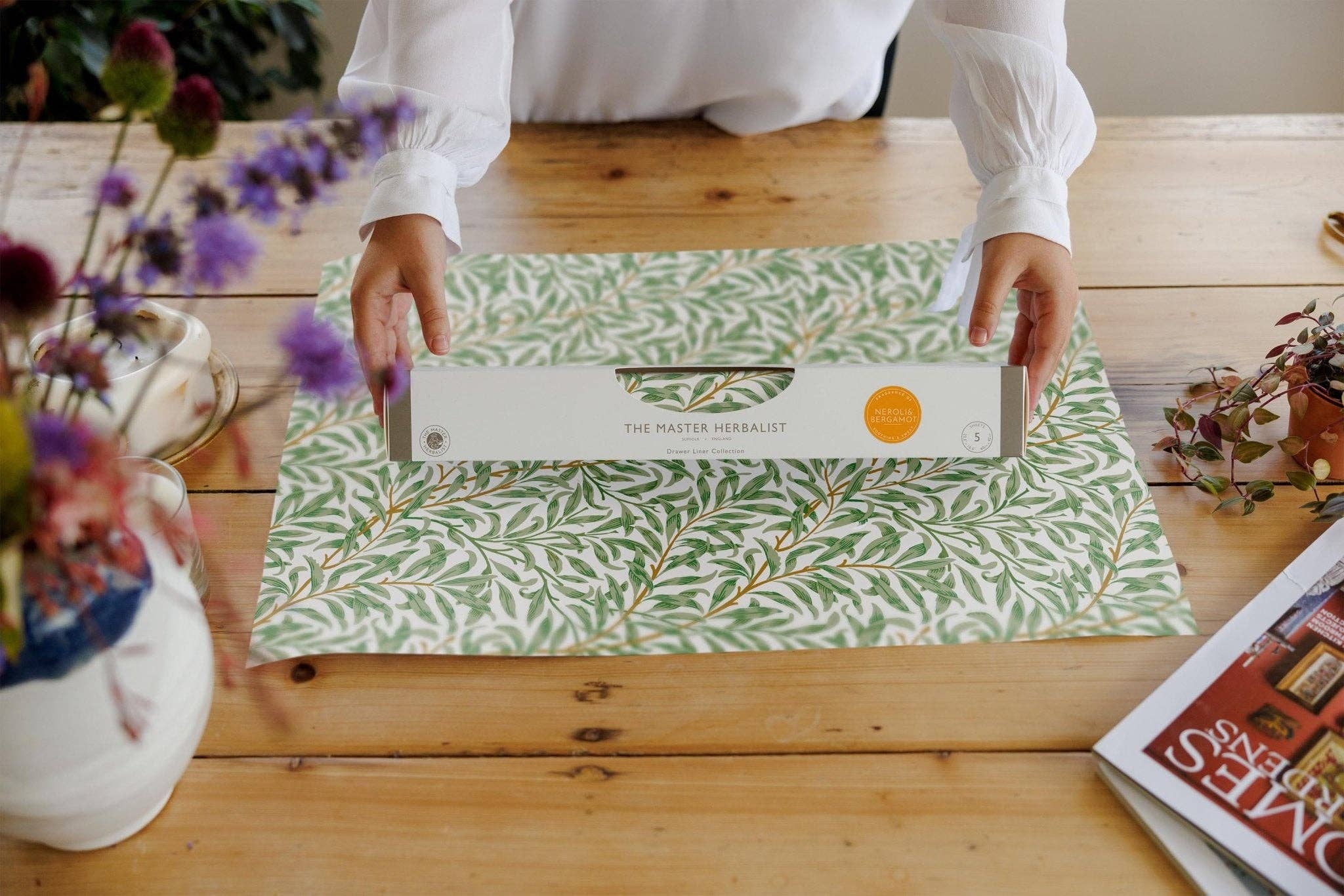 The Master Herbalist - Wholesale Drawer Liner - WILLOW William Morris | Scented Drawer Liners in 5 Fragrances.2