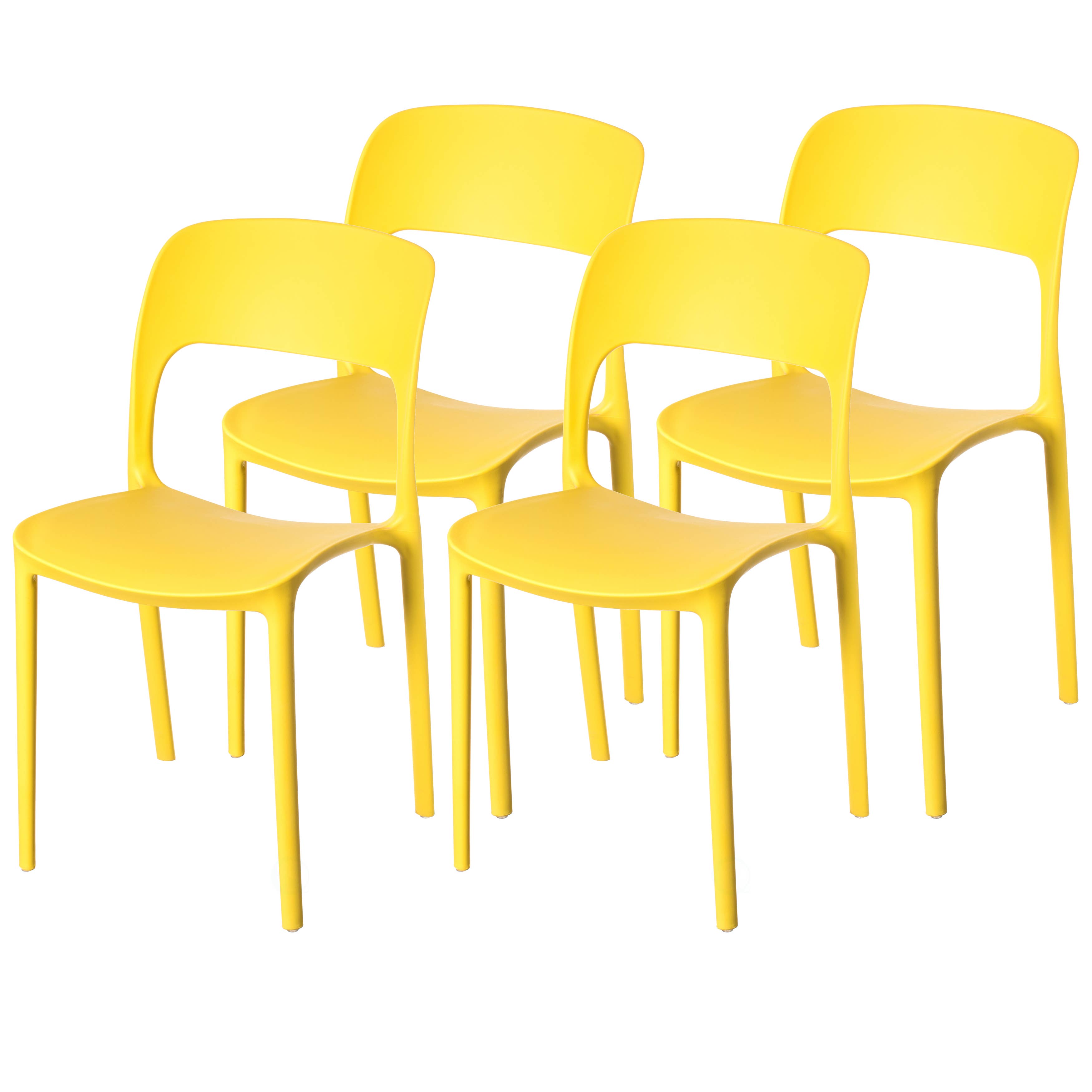 Quickway Imports - Wholesale Chair - Modern Plastic Outdoor Dining Chair with Open Curved Back11