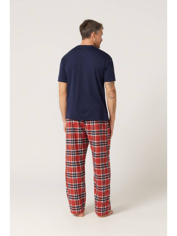 Contare | Quality Men's Sleepwear - Wholesale Sleepwear Set - Men's - Tee & Flannel Pant Set