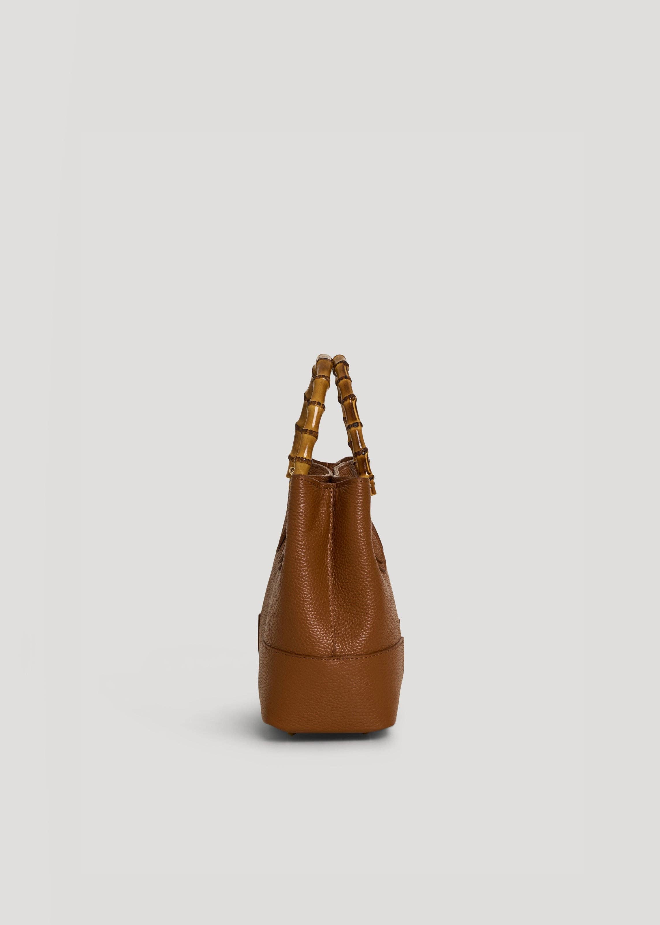 Voemièn - Vendita all'ingrosso Borsa con manico - Donna - Micro borsa Bamboo Babe in pelle Tan Dollar2