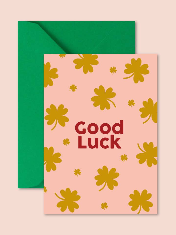 "Good vibes" card: Good luck (with envelope) for wholesale by Ma Petite Vie
