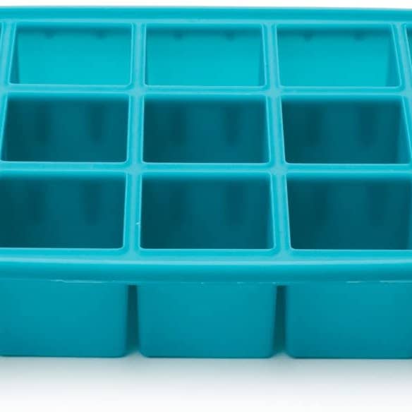 Fox Run Brands – Engroshandel Isbakke/form – Tulz Mini Isblokbakke, Silikone, Blå, 8.25"x 4.75" x 1.5"
