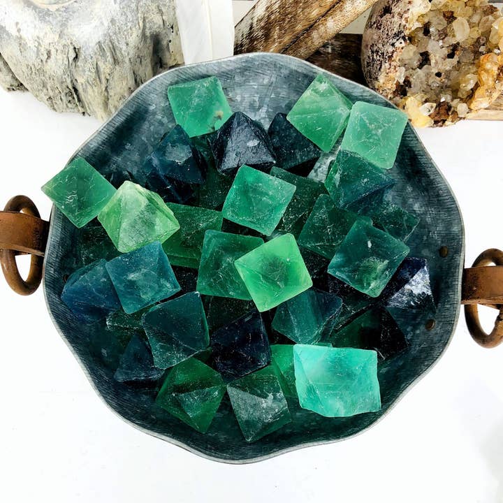 Rock Paradise - Wholesale Spiritual Stone/Crystal - Fluorite Crystal Octahedron - By Size -