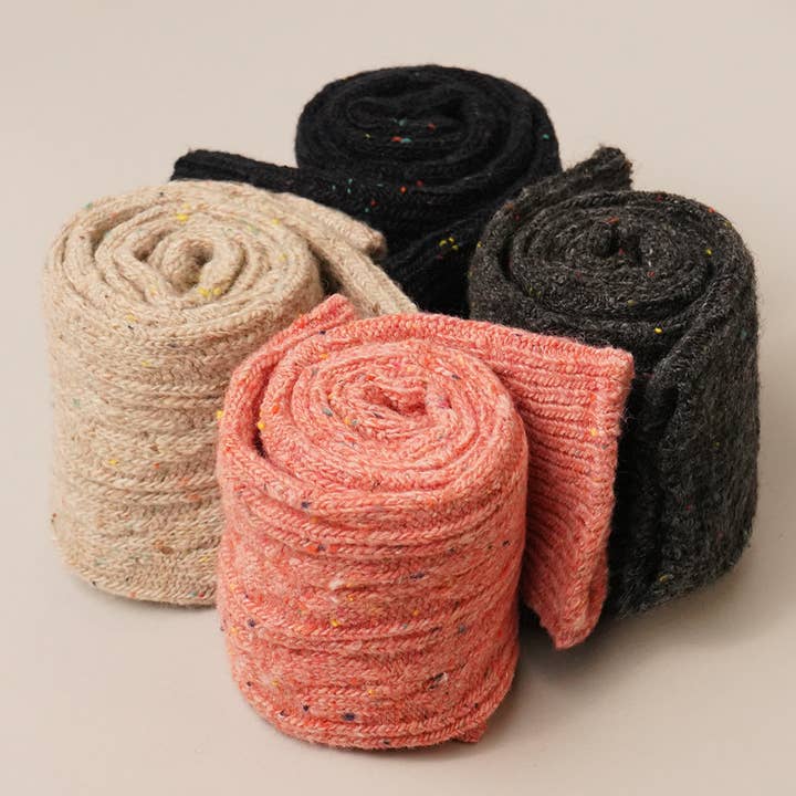 Women's Wool Blend Crew Length Socks. for wholesale on Faire3