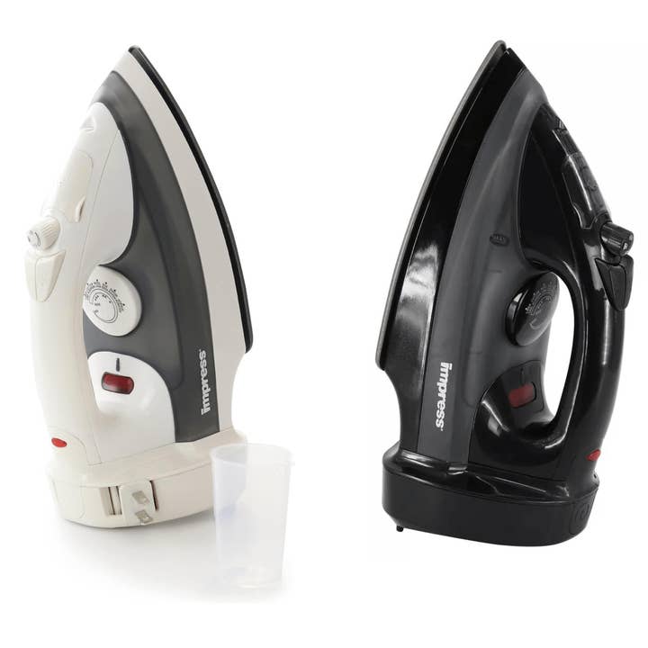 JupiterGear Home - Vente Fer à repasser - Fer à rembobiner Impress de taille moyenne avec spray antiadhésif