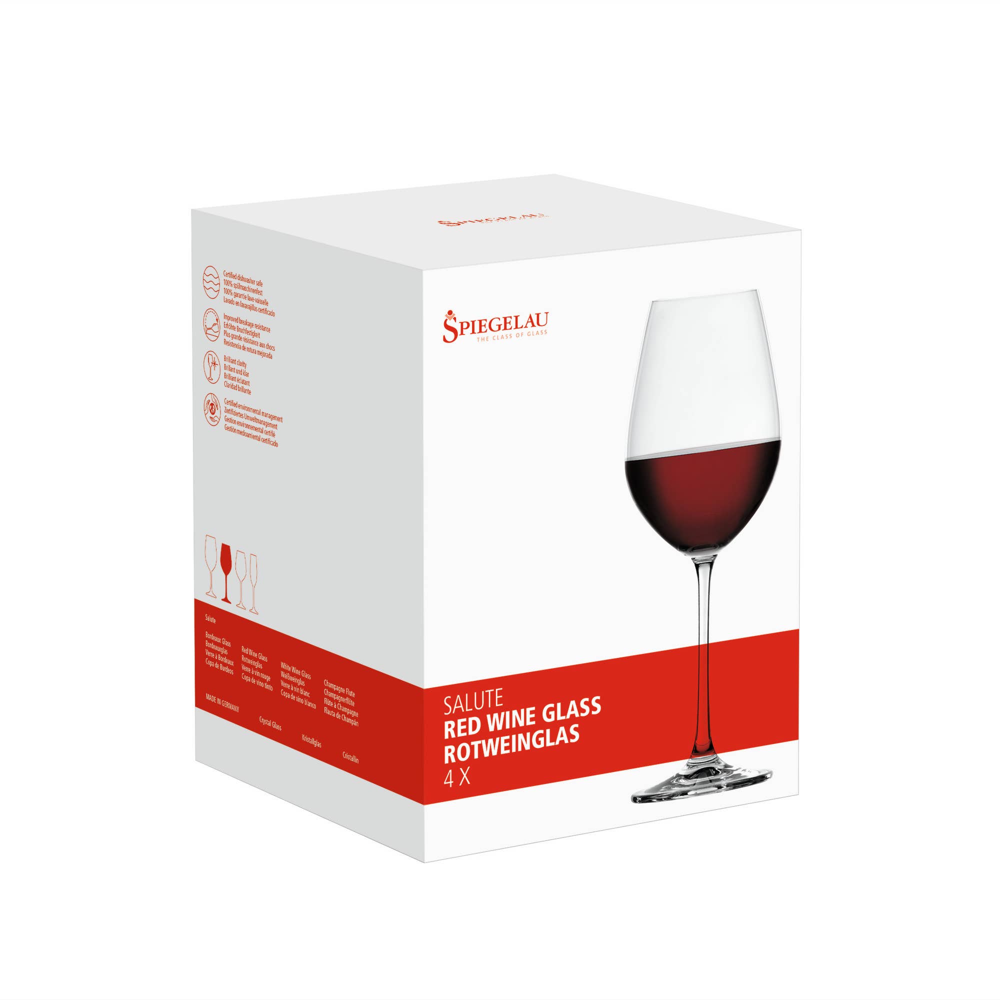 Spiegelau - Wholesale Wine Glass - Salute High Stemmed Crystal Red Wine Glasses Set of 41