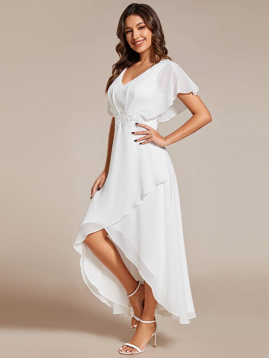 Ever-Pretty - Wholesale Dress - Women's - Chiffon Evening Dress with Short Sleeves6