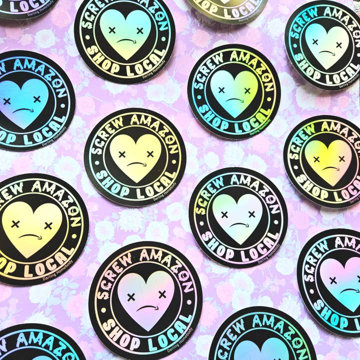 Darling Homebody - Wholesale Sticker - Schroef de lokale sticker van Amazon Shop vast. Holografisch effect van de regenboog. Weerbestendige sticker4
