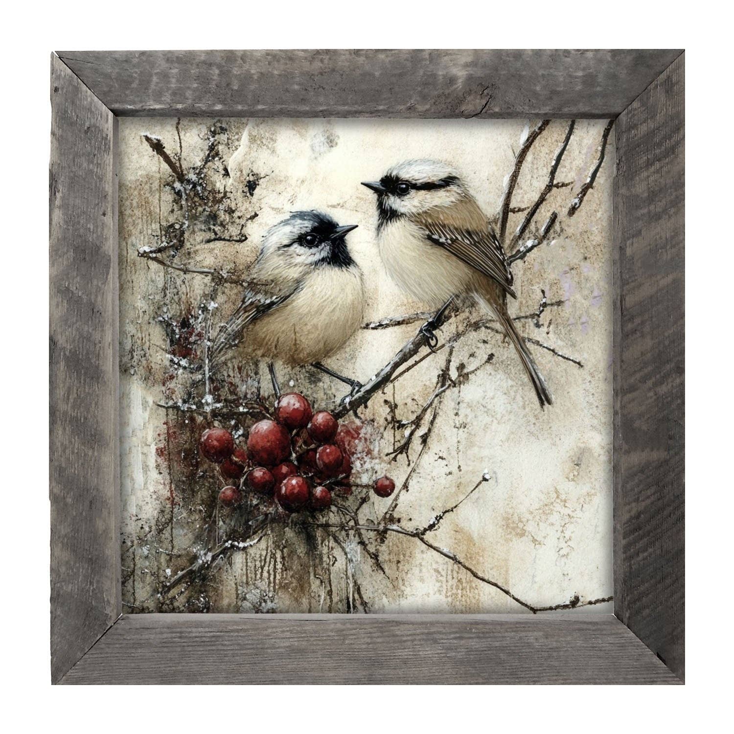 ginger blue - Wholesale Art Print - Two Birds with Berries1