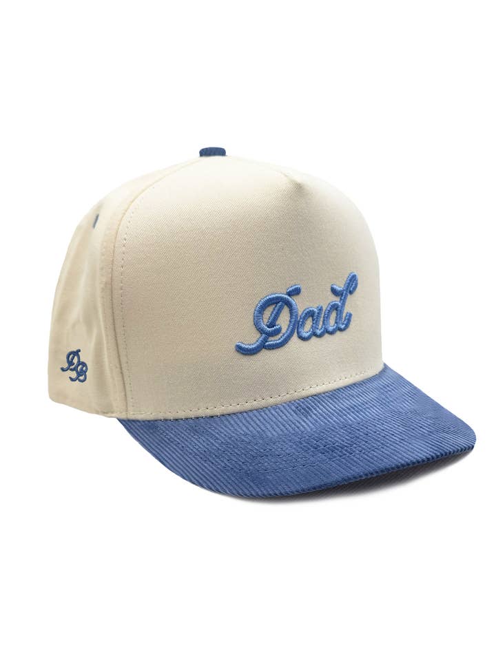 Papa | Tweekleurige Crème & Babyblauwe Ribstof voor wholesale door Dad Brand