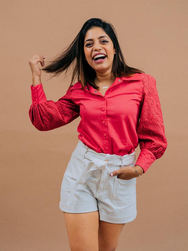 Kaasida | Women Fashion Boutique - Wholesale Buttoned-down shirt – Women's - Gulnari Cotton Shirt8