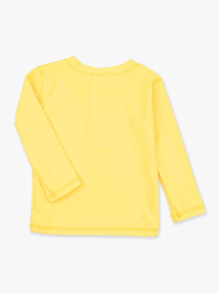 Boys Neon Yellow Long Sleeve Zipper Rash Guard for wholesale on Faire