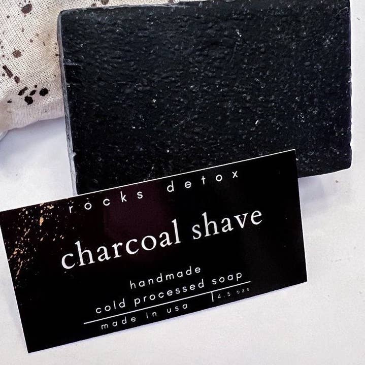 Rocks Detox - Wholesale Shave Soap - Men's - Charcoal Shave Soap1
