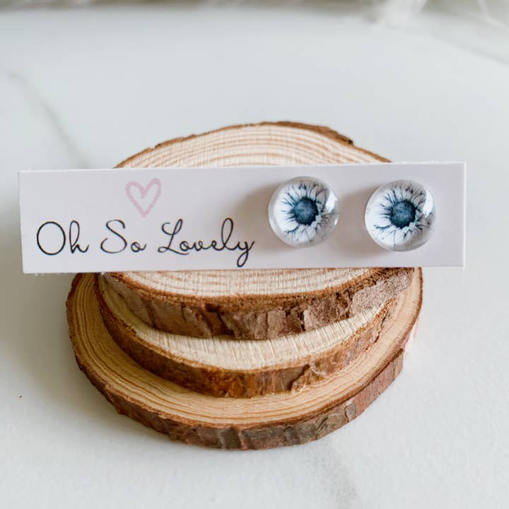 Brincos de girassol preto por atacado de Oh So Lovely