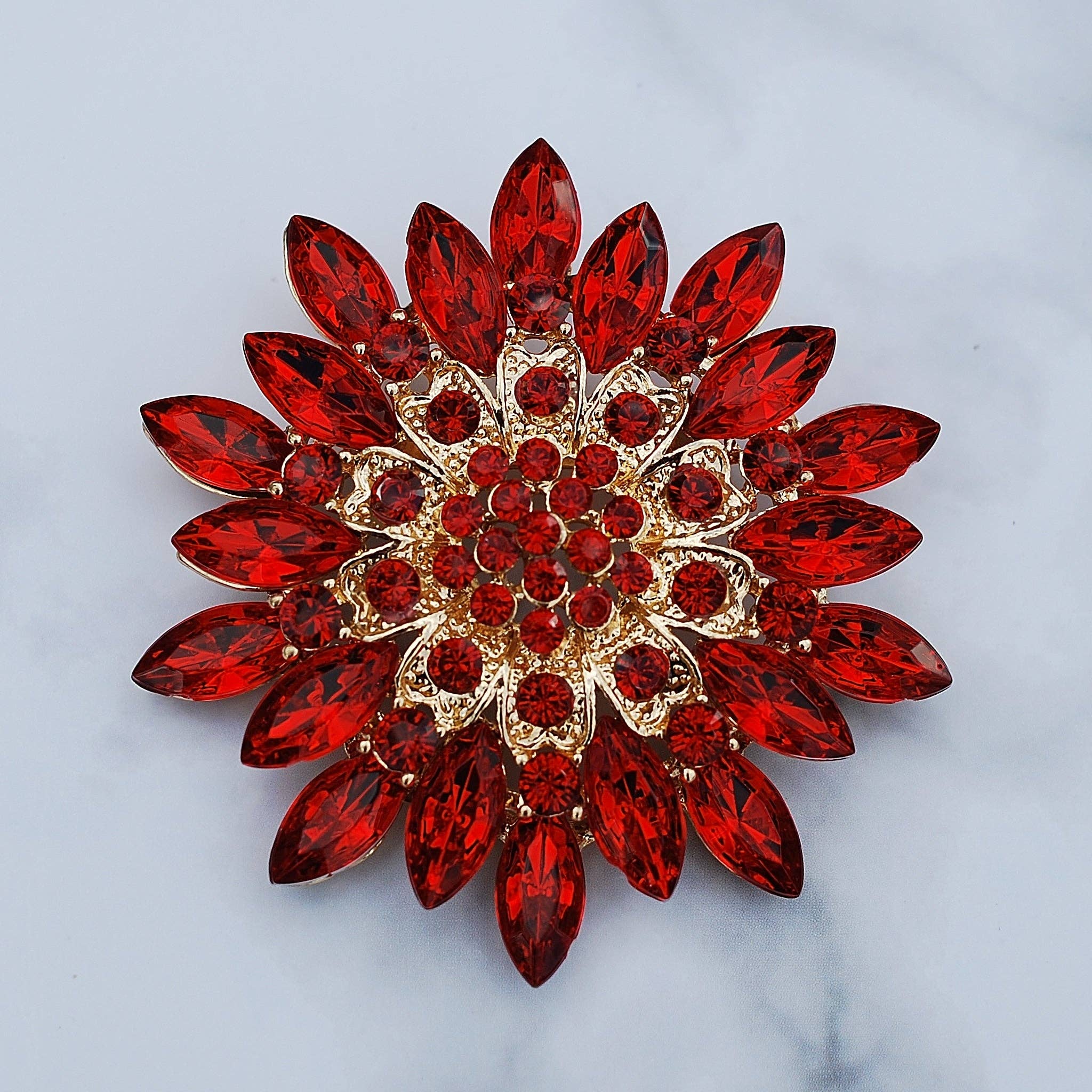 QueenMee Accessories - Wholesale Brooch - Vintage Brooch Large with Crystal7