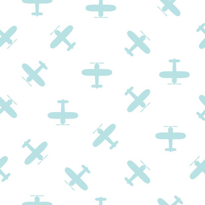 BLUE AIRPLANE SWADDLE BLANKET for wholesale by WEISINGER BAMBOO