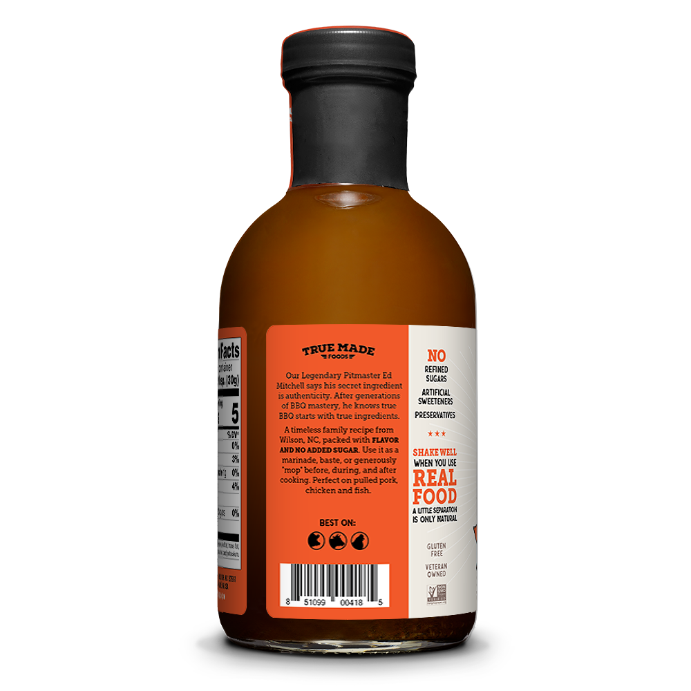 True Made Foods - Wholesale BBQ Sauce - Pitmaster East Carolina Vinegar BBQ Mop Sauce1