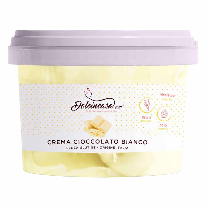 Dolcincasa.com - Vente Chocolat - Crème au chocolat blanc - à tartiner et à garnir - 1 kg