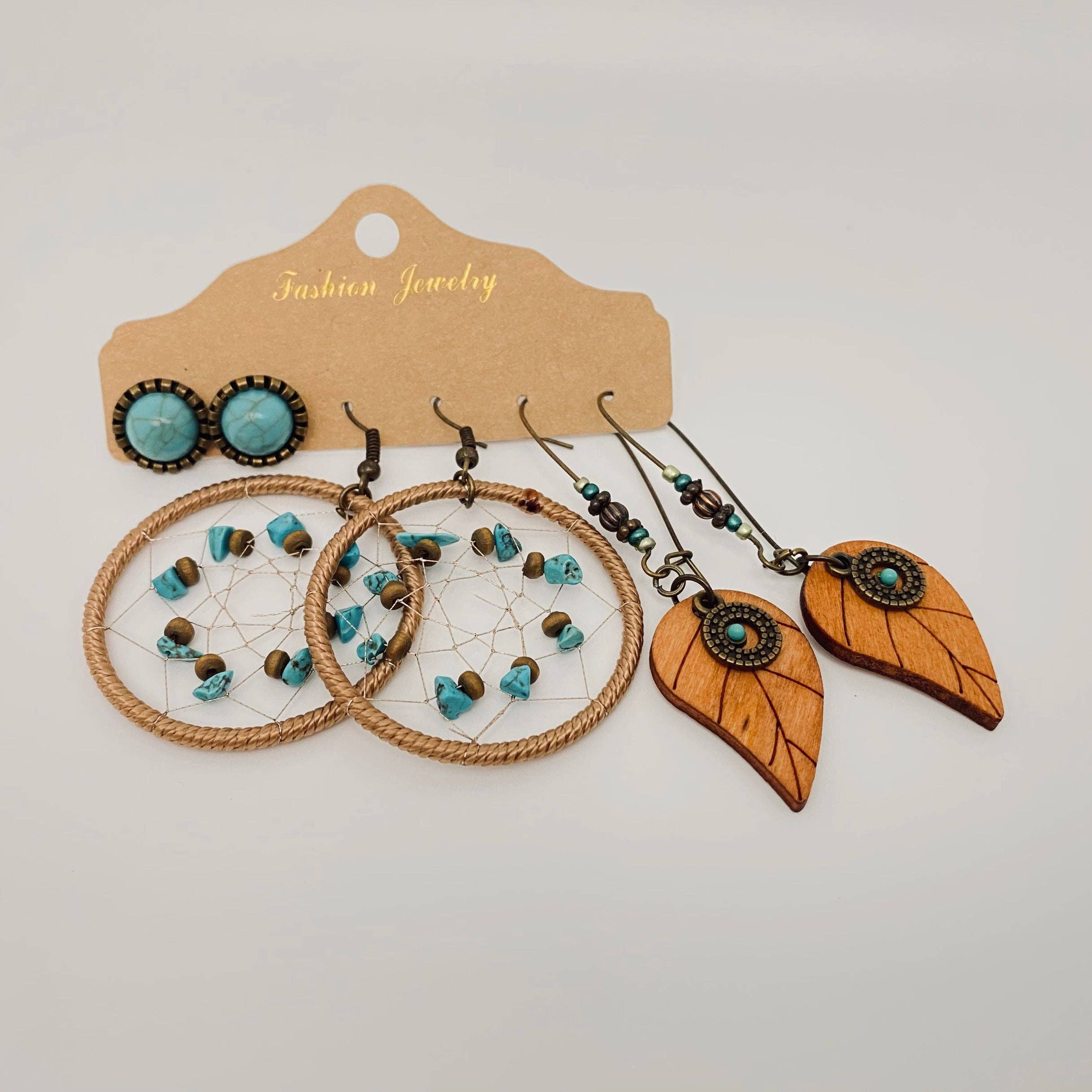 Mio Queena – wholesale Jewellery set – 3Pairs/set Boho Earrings in Different Styles - BJ39
