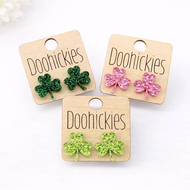 Brincos Trevo da Sorte dos Irlandeses - Dia de São Patrício por atacado de Doohickies
