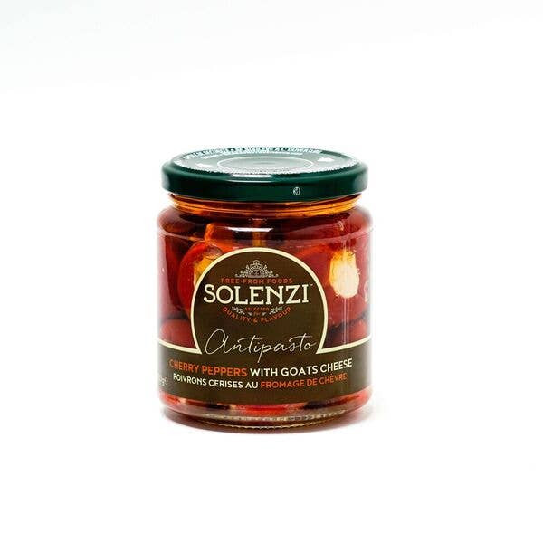 SOLENZI - Wholesale Olives - CHERRY PEPPERS stuffed with Goats Cheese 280g