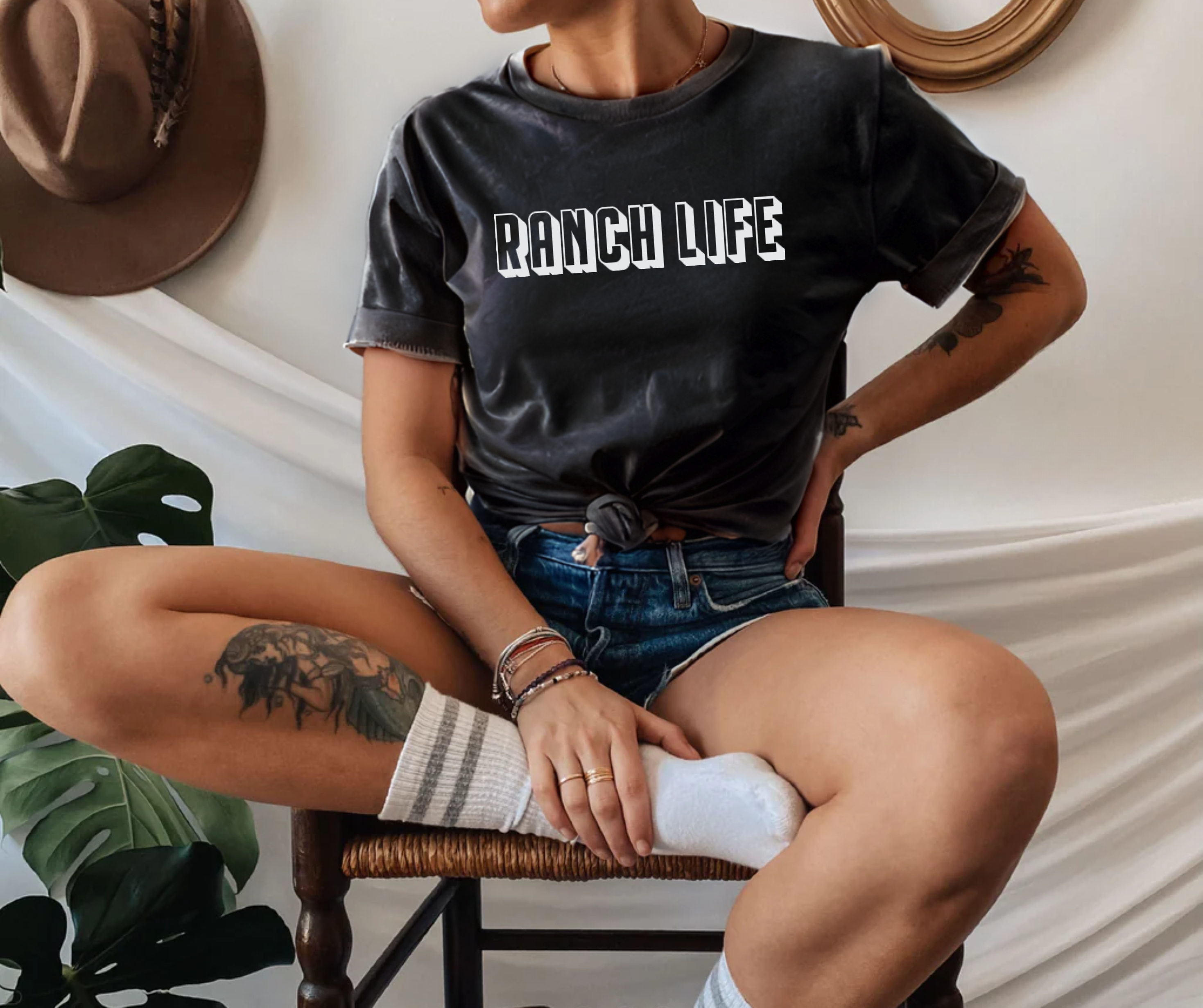 Print Works - Vente T-shirt sérigraphié – femme - T-shirt Ranch Life1