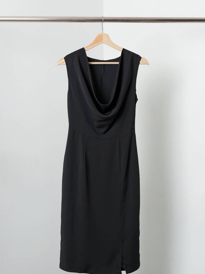 Draped Neckline LBD for wholesale by Nour de la Garza