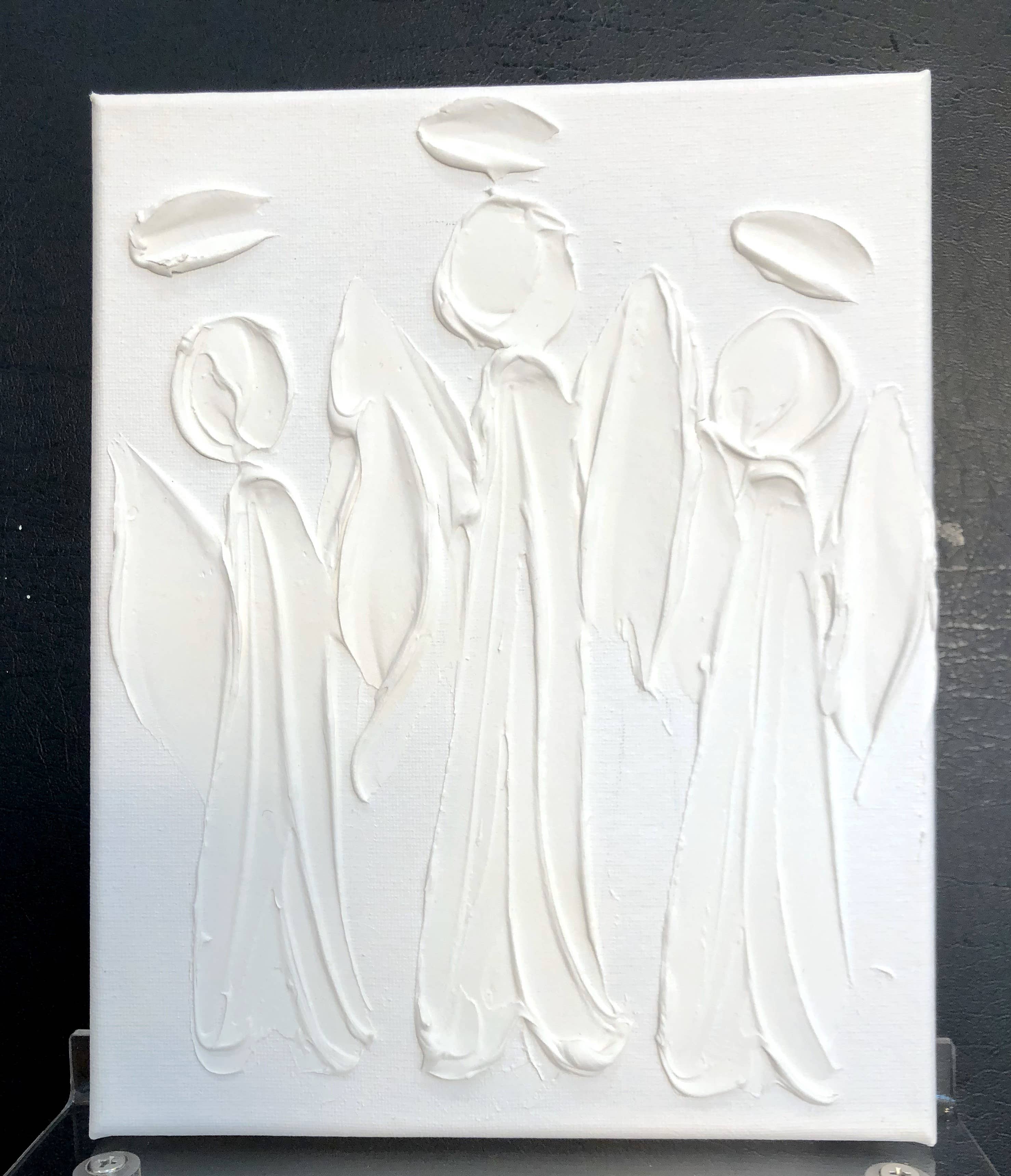 Coddiwomple - Vente Kit de bricolage - Peignez votre propre toile, 8 x 10 cœurs, arc-en-ciel, ange, sourire, points0