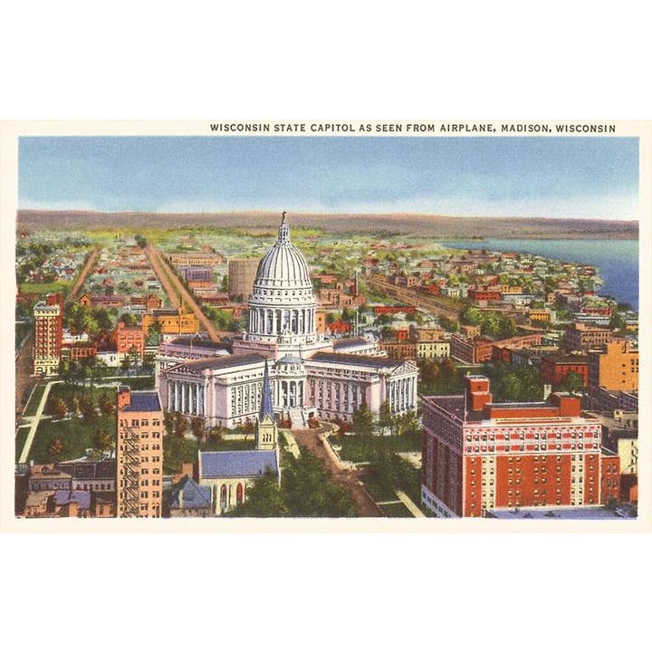 Found Image Press - Wholesale Magnet - Magnet WI-120 State Capitol, Madison, Wisconsin