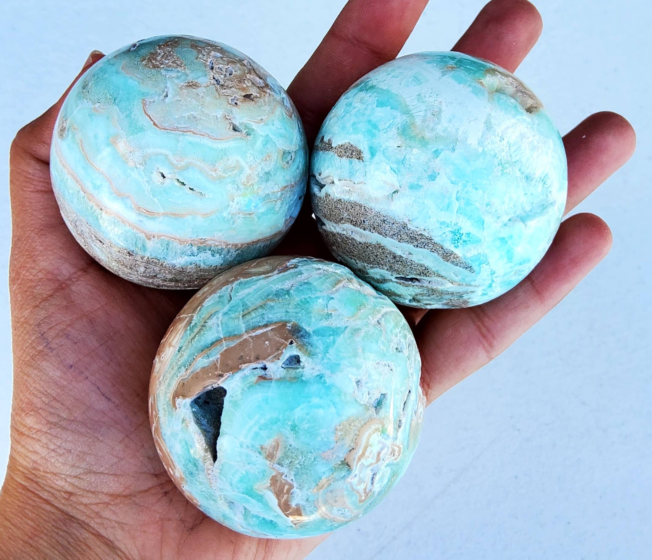 Metaphysical & Healing Crystals - Wholesale Spirituele steen/kristal - Blauwe Aragoniet Sferen1