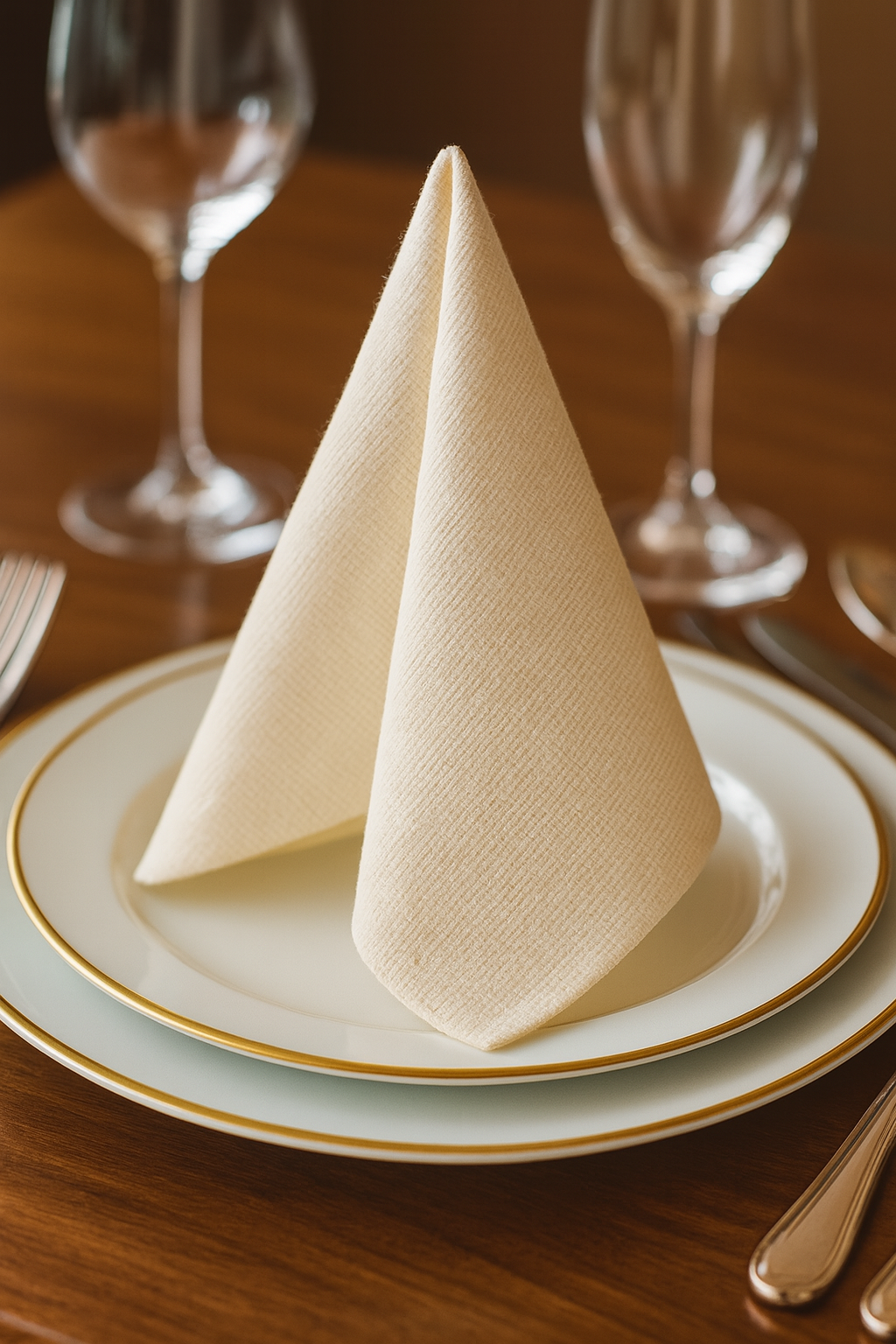 Fennco Styles - Wholesale Dinner & cloth napkin - Basket Weave Ivory 20" Cloth Napkin 1