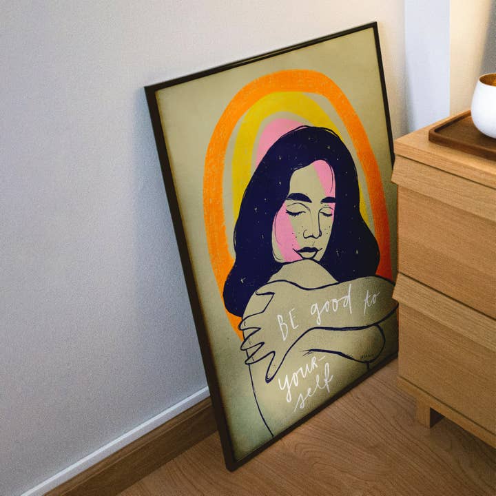 A4 print “Be good to yourself” for wholesale by franzizo nachhaltige papeterie