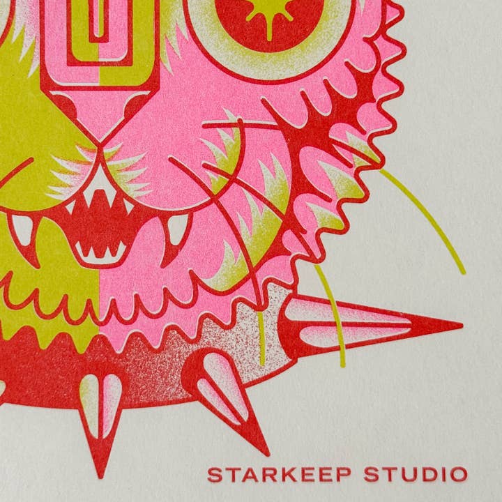 StarKeep Studio - Wholesale Art Print - Brute's Chateau Risograph Print | 8.5x11 Riso Print2