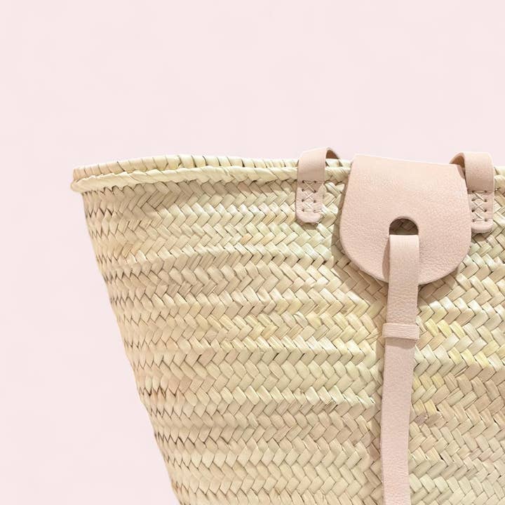HandmadeBestSeller - Wholesale Beach Bag - Handwoven Straw Basket with Long Leather Strap & Flap 5