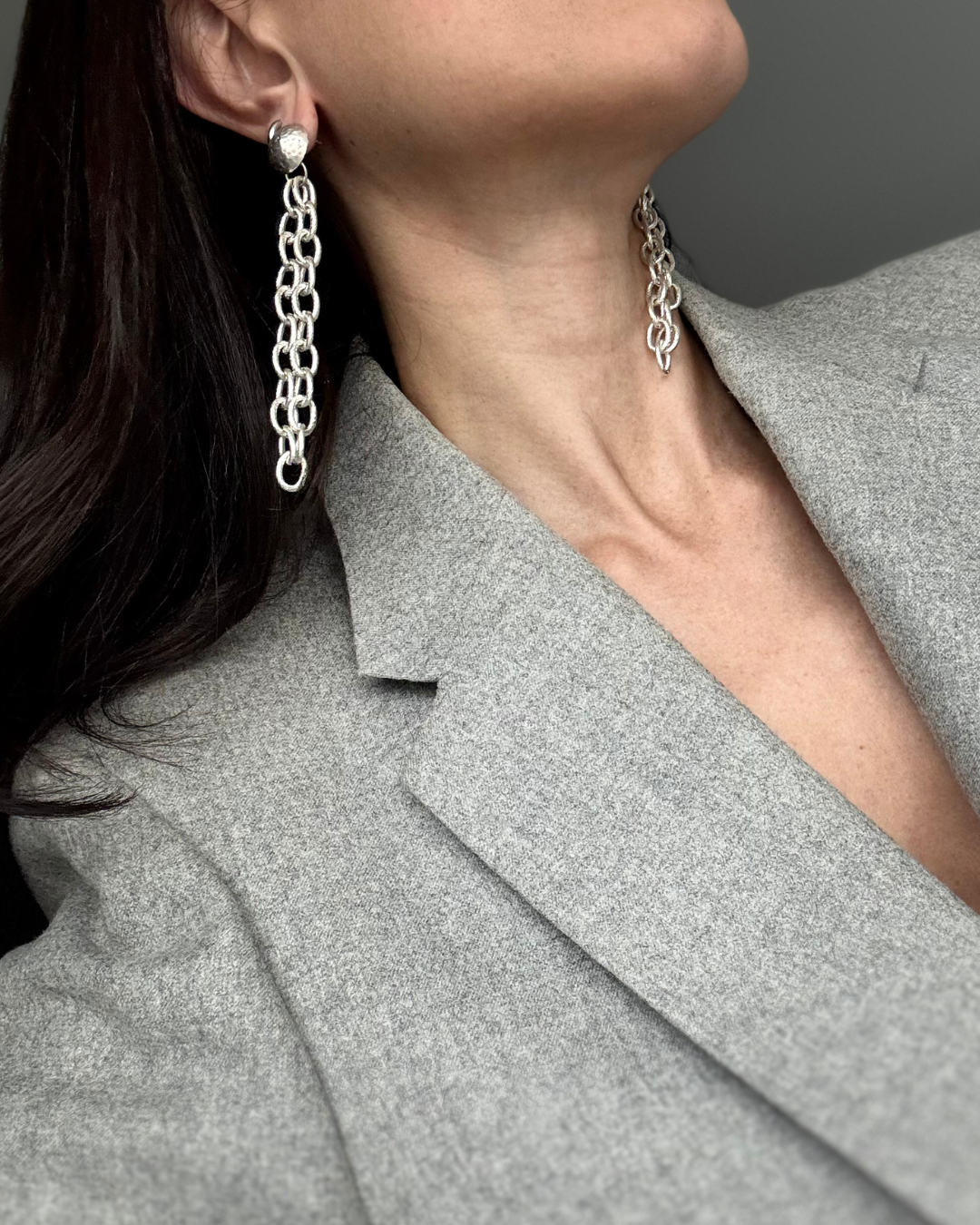 WILYMI Jewelry Co – wholesale Dangle earrings – Draping Chain Earrings | Silver Plated RoundTop6