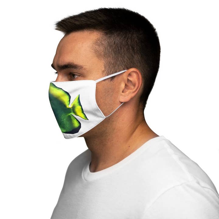 Marick Booster – wholesale Icke-medicinsk engångsmask – Grön fisk Snug-Fit Polyester ansiktsmask