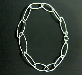 Sosie Designs - Wholesale Link & Chain Bracelet - Silver Oval Diamond Cut Bracelet2