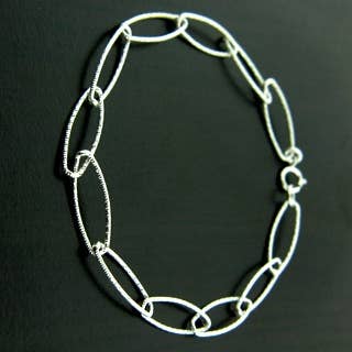 Sosie Designs - Wholesale Link & Chain Bracelet - Silver Oval Diamond Cut Bracelet2