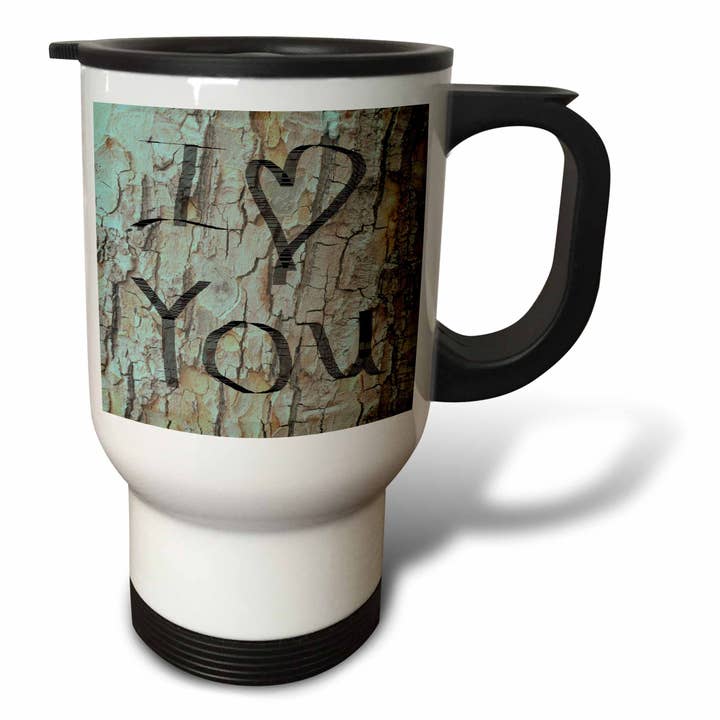 3dRose, Jeg Elsker Dig på Et Træ - Sjov Kunst - Romantisk, Rejsekrus for engroshandel hos 3dRose