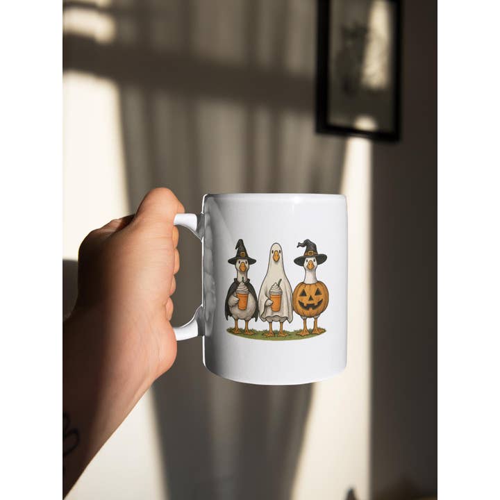 NVC Ecommerce LLC - Wholesale Coffee mug - Halloween Goose Ghost Coffee Mug, Halloween Housewarming 1