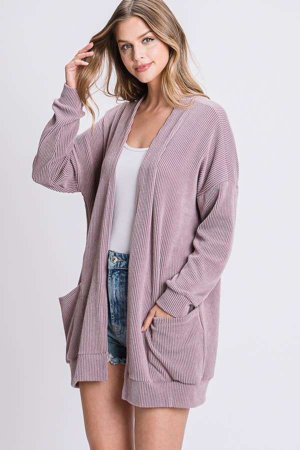 Tres Bien, Inc - Vendita all'ingrosso Cardigan - Donna - CARDIGAN A COSTINE CON TASCHE11