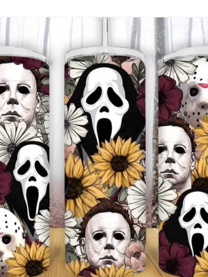 20oz Horror Flower Tumbler for engroshandel hos Creative Queen Boutique
