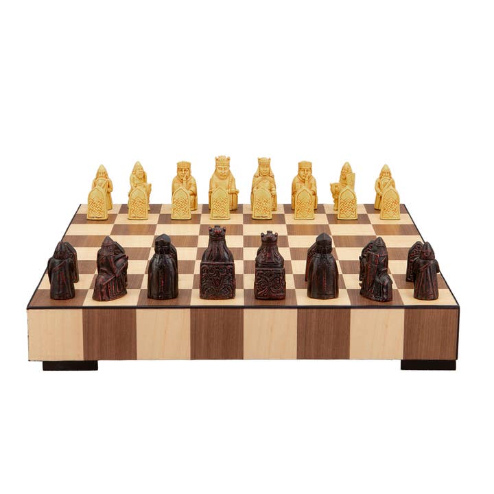 Dal Rossi Italy Isle Of Lewis Chess Set with Drawer 14" for wholesale by Dal Rossi Italy